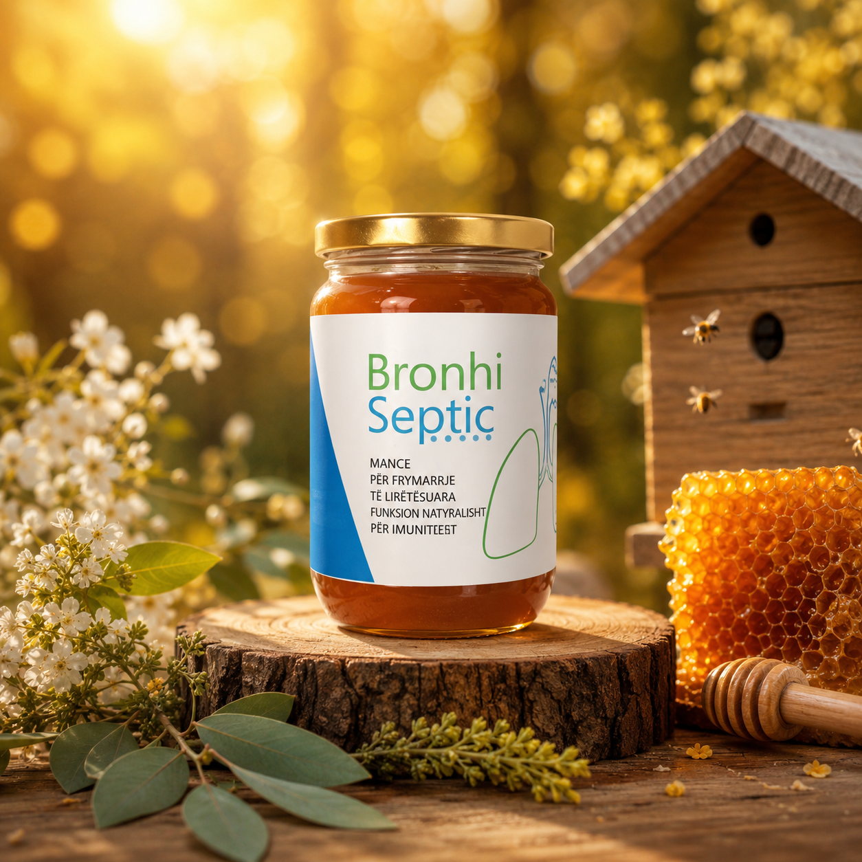 Mjaltë Bronhi Septic – Për Frymëmarrje të Lirë & Kundër Kollitjes