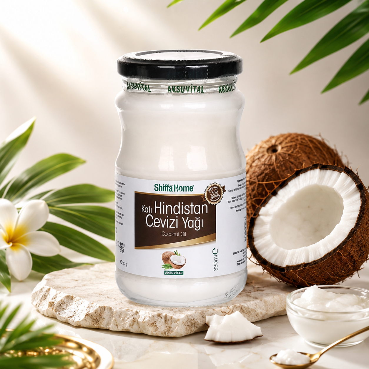 Vaj Kokosi 330 ml – Kujdes Natyral për Trupin dhe Flokët