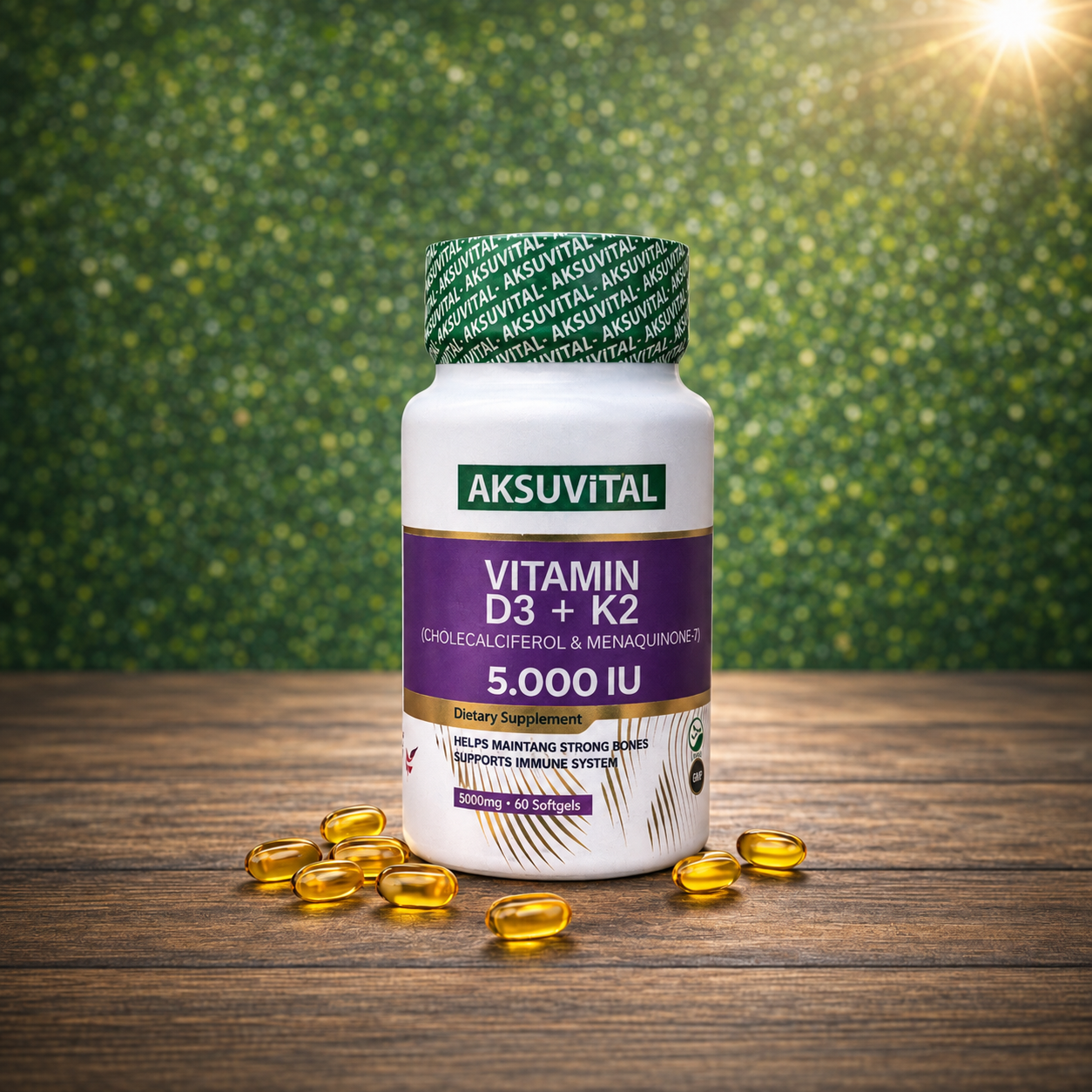 Vitamin D3 + K2 -  5000 IU